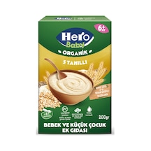 Hero Baby Organik 5 Tahıllı Kaşık Mama 200 G - 5 Adet Tarı