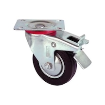 Servis Tekeri - Tablalı Frenli Siyah Döner - Çap 80 Mm Siyah