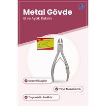 Tırnak Makası Pensi Kesici Metal Gövdeli Pedikür Manikür El Ve Ay