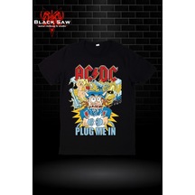Noıssey Acdc Simpsons Temalı Rock Kodsiyahsaw Siyah