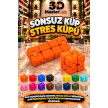 Sonsuz Küp Stres Küpü Renkli Küp - Petek Desenli