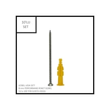 Dübel-vida Seti, Performans Roket Dübel 8 Mm, 5,0x100 Yhb Sunta Vidası, 10 Adet