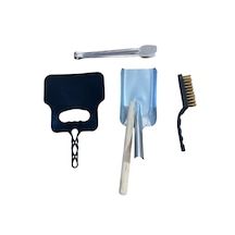 Mobilreyon Mangal Set 4'lü Barbekü Maşası,yelpaze,tel Fırça,kürek