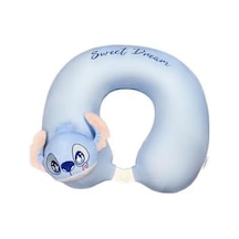 Mınıso Lilo & Stitch Lisanslı Hafızalı Boyun Yastığı, 2020143410106 Açık Indigo
