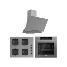 Ferre Flowart Ventora Pro Gri 3'lü  QBL63CPR-SS208-D065 Ankastre Set