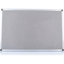 90x120 Duvara Monte Kumaşlı Pano Metal Çerçeveli Gri