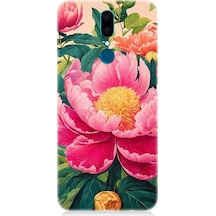 Vestel Venus V7 Uyumlu Pembe Çiçekler Desenli Silikon Kılıf