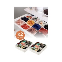 2 Adet 30 Gözlü Petek Organizer Kumaş 40 X 35 Beyaz Tr Diğer