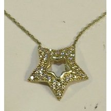 8 Ayar Yıldız Altın Kolye-2 54Gm-42Cm-Zincirde Altın