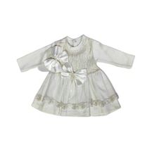 kız bebek elbise beyaz  n0 4