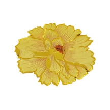 Sarı Çiçek Güzel Şekil Servis Altlığı Zarif İnce Doku Polyester Yemek Mat