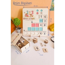 İlkokul Matematik + Eğitici Çarpma İşlemi Ahşap Oyuncak Etkinlik Seti + Kolay Öğrenme Çarpım Bultak