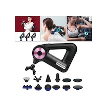 Gül Kırmızı Taşınabilir Elektrikli Masaj Tabancası Vücut Kas Masajı Rahatlatıcı Bacaklar Geri Boyun Ev Ofis Spor Salonu Için 12 Mod Kas Masaj Kafaları Ig36ra Çok Renkli