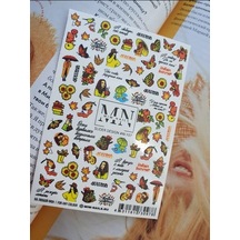 Nail Art Slider Stiker Kış Çiçekleri W107