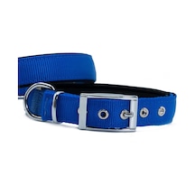 Doggie Elit Dokumadan El Yapımı Köpek Boyun Tasması Mavi 2.5 x 37 x 45 CM Mavi