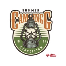 Off Road Camping Adventure Fener Kamp Off Road Sticker Çok Renkli