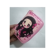 Owlbag Company Owl Bag Nezuko Chibi Style Desenli Tasarım Suni Deri Cüzdan Çok Renkli