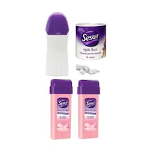 Kartuş Ağda Makinesi + Sesu Pembe Kartuş 100 Ml  2'li + Ağda Bezi 10 M