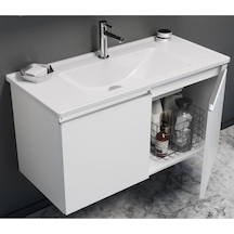Orka Terme 100 Cm Mdf Kaşmir Banyo Dolabı Alt Modül Ve Lavabo Çok Renkli