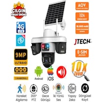 O-kam Ok-301 Premi Um 3+3+3 Aov 9mp 4g Si M Kartlı Solar Panelli 3 Lens 1 Alert Ptz Akıllı Kamera