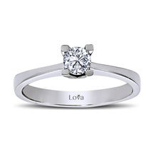 Lova E Renk 0,26 Karat Pırlanta Tektaş Yüzük - 1020005