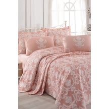 Enlora Home Pike Seti Baskılı Çift Kişilik Pure Pudra