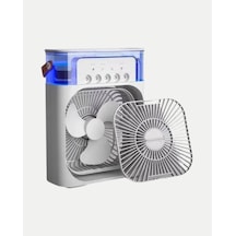 Cosmotex 3 Ü 1 Arada Mini Klima Fan Usb Şarjlı, 7 Renk Gece Lambalı Ve Nemlendirici Renkli