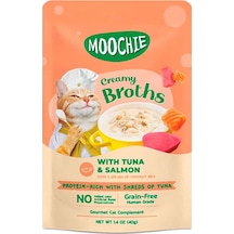 Moochie Tahılsız Parça Ton Balığı Somonlu Kedi Çorbası 40 G