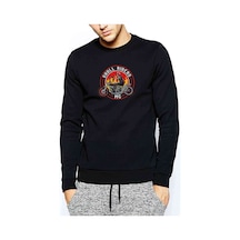 Skull With Chopper Motorcycles Royalty Skull Baskılı Erkek Sweat (528795573)