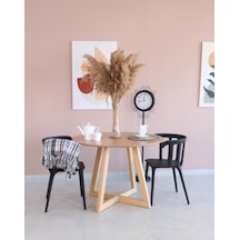 BAMBU -ÇAM  Renk  Yuvarlak Yemek Masası, Modern BAMBU MDF  Yemek