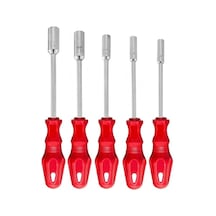 5 Parça Lokma Tornavida Seti 6/7/8/10/13 Mm Profesyonel El Aletleri Dayanıklı Çelik Gövde Ergonomik Kaymaz Sap Usta & Hobi Kullanımı İçin Mükemmel