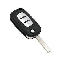 Autohan Keys Renault Fluence Megane3 Anahtar Kabı, 3 Butonlu, Siyah