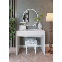 Beyaz Çekmeceli Makyaj Masası - 90x49 cm Takı ve Makyaj Masası