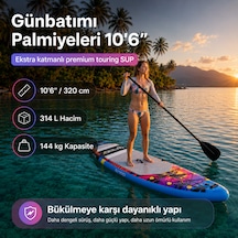 Npo Sunset Palm 320x81x15cm Şişme Premium Sup Paddle Board 148kg Kürek Pompa Çanta Koltuklu Full Set