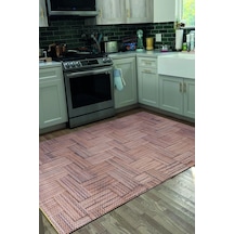 Decoser Hasır 8051 Kahve Halı Kilim Kaymaz Taban Salon Mutfak Kesme Yolluk Kahverengi