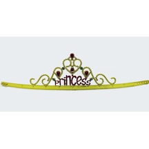 Prenses Yazılı Altın Renk Ayarlanabilir Parti Tacı 60 Cm 4801