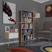 Kenzlife Kitaplık Süper Ga 150*80*19 Cvz 5 Katlı Tek Bölme Çift Bölme Opsiyonlu Ofis Mutfak Banyo Dolabı Arkalıksız Çok Renkli