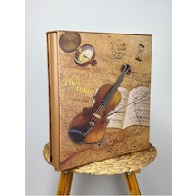 Rabsev Rs25 Fotoğraf Albümü 10x15cm 600 Lük Keman Desenli Kutulu Yatay Dikey Modeli
