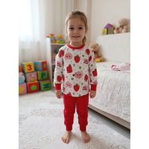 Kapitex Kız Çocuk Pijama Takımı Kırmızı