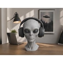 Happy3dworld Uzaylı Büst Kulaklık Standı, 3d Baskı Bilim Kurgu Masaüstü Dekor