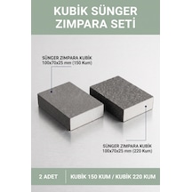 Kubik Sünger Zımpara 150 Ve 220 Kum 100x70x25 Mm 2 Adet Takoz El Zımparası