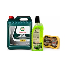 Castrol Crb Mini Truck C2 5W-30 7 L+ Oto Şampuan 1000 ML + Yıkama Süngeri