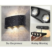 Dekoratif Çift Yönlü Duvar Aydınlatma Led Aplik Duvar Lambası Cata Haiti 10 Watt Desenli Duvar Amber Renk Işık