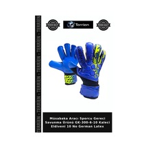 Müsabaka Aracı Sporcu Gereci Savunma Ürünü Gk-300-6-10 Kaleci Eldiveni 10 No German Latex Çok Renkli