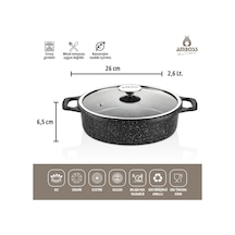 Amboss Montana 3 Parça Granit Set Siyah Siyah