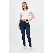 Özel Koleksiyon Skinny Jean Lastikli Bel Kadın Pantolon 21-bynpn-ca-11 Lacivert