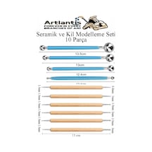 Top Uçlu Seramik Ve Kil Modelleme Seti 10lu 1 Paket Polimer Kil Şekillendirme Çömlek Oyma Çiçek Marzipan Mandala Top Ütü