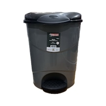 19 Litre Pedallı Plastik Çöp Kovası Gri - Siyah