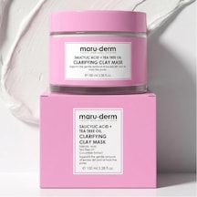 Maruderm Salisilik Asit + Çay Ağacı Yağı Kil Maskesi Siyah Nokta Ve Gözenek Görünümü Karşıtı Arındırıcı Vegan Yüz Maskesi, 100 Ml