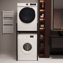 Banyo Rafı Çamaşır Ve Kurutma Makinesi Dolabı Beyaz 1624 Beyaz